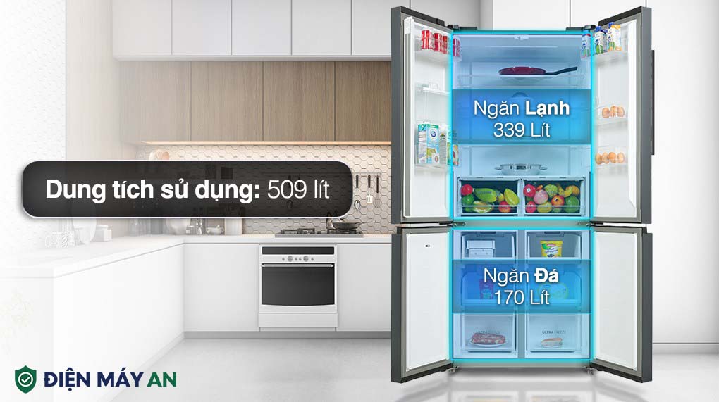 Tủ Lạnh Toshiba Inverter 509 Lít Multi Door GR-RF605WI-PMV(06)-MG